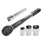 Cheie dinamometrica cu clichet 1/2", 28-210NM, cu prelungitor 125mm si 3 tubulare 17-19-21, 63395 Carmotion
