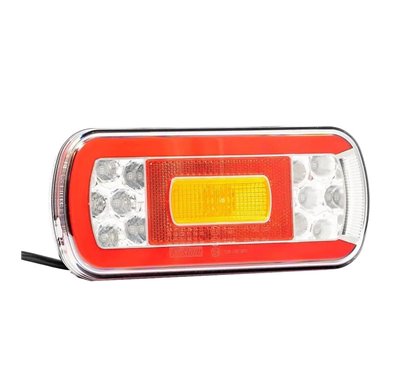 Lampa spate 220x100, 6 functii, cu ceata si numar, LED, FT-130PM Fristom