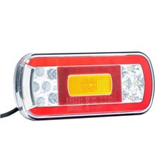 Lampa spate 220x100, 6 functii, cu mers inapoi si numar, LED, FT-130 COF Fristom