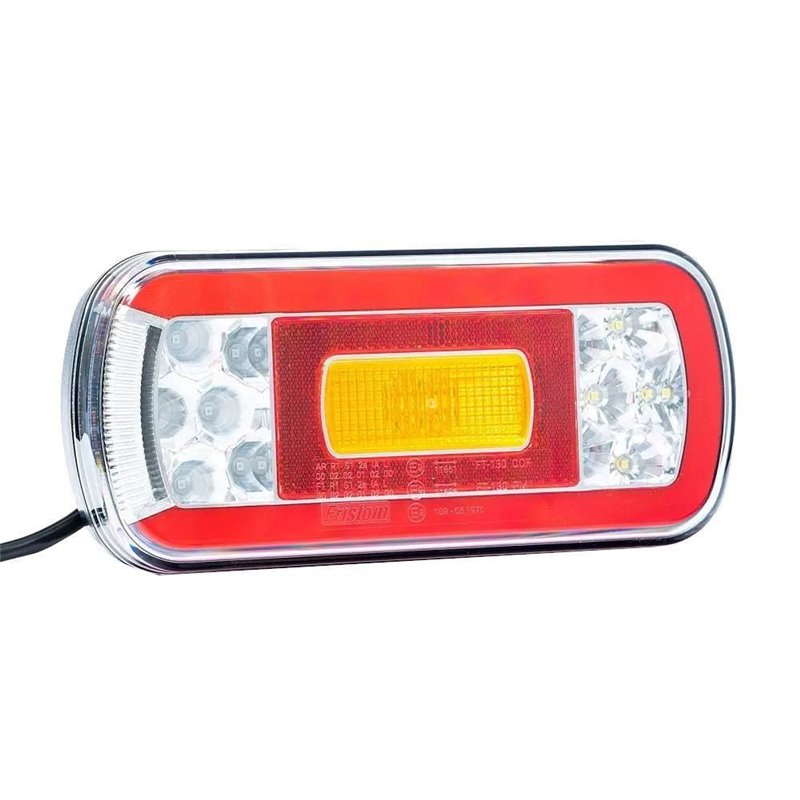 Lampa spate 220x100, 6 functii, cu mers inapoi si numar, LED, FT-130 COF Fristom