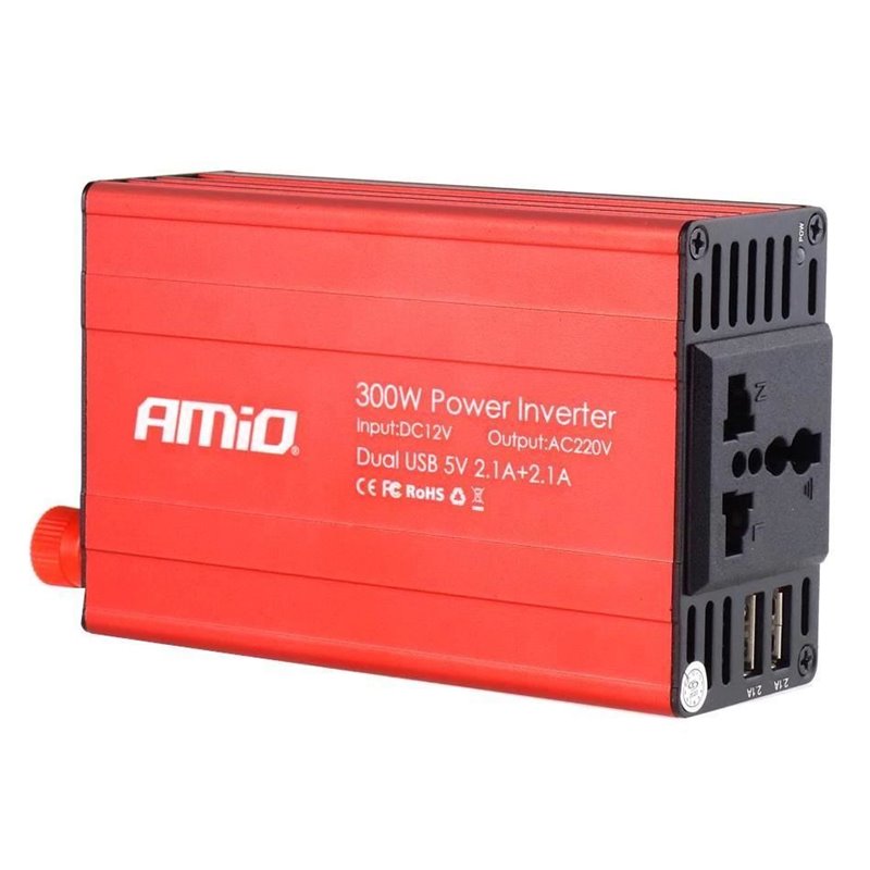 Invertor din 12V in 220V, 300/600W, 2 USB-uri, 02470 Amio