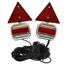 Kit lampi remorca, cu LED, semnalizare dinamica, magnet si cablu 7.5m, fisa 7 pini, KT TT.12019T