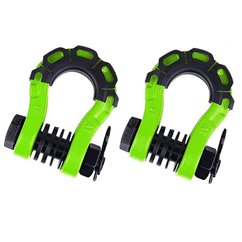 Set 2 ocheti de remorcare 8 tone, cu protectie din cauciuc, verde, CRG0-ro
