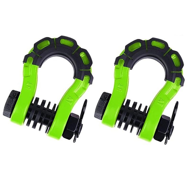 Set 2 ocheti de remorcare 8 tone, cu protectie din cauciuc, verde, CRG0-ro
