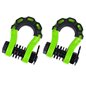Set 2 ocheti de remorcare 8 tone, cu protectie din cauciuc, verde, CRG0-ro