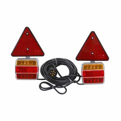 Kit lampi remorca 100x90, cu LED, numar, triunghi reflectorizant si magnet, cablu 7,5m, L1855 TruckLed