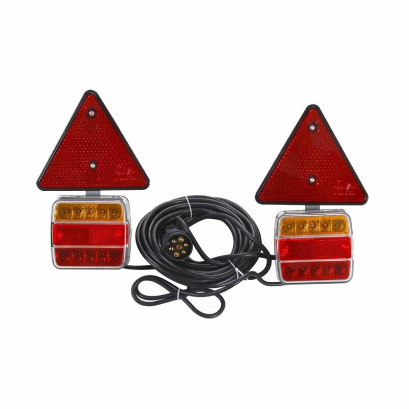 Kit lampi remorca 100x90, cu LED, numar, triunghi reflectorizant si magnet, cablu 7,5m, L1855 TruckLed