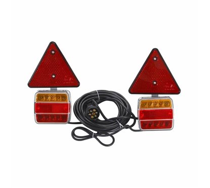 Kit lampi remorca 100x90, cu LED, numar, triunghi reflectorizant si magnet, cablu 7,5m, L1855 TruckLed