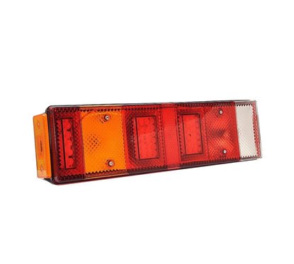 Lampa stop 465x130, 8 functii, cu numar, mufa, LED cu bec, hibrid, stanga, W26DzL 660Sz Was