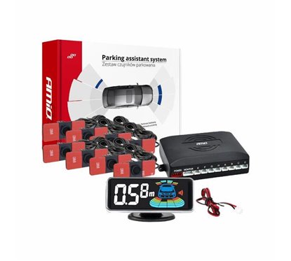 Set 8 senzori parcare, fata-spate, cu afisaj 3D LED, 16.5mm, 03196 Amio 