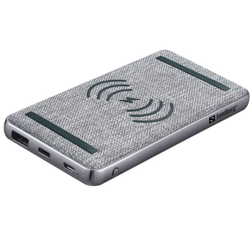 Acumulator extern, 10000mAh, PD20W, incarcare rapida wireless, Power Bank, 420-61 Sandberg Acumulator extern, 10000mAh, PD20W, incarcare rapida wireless, Power Bank, 420-61 Sandberg