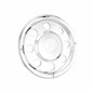 Capac roata 19,5", spate, din otel inoxidabil, plat pentru autobuz, tir, Scania, Volvo, sistem montare cu suruburi antifurt, 591