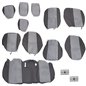 Set huse auto, universale, dedicate Suzuki Vitara, negru cu gri, DLZ52 Dealiz
