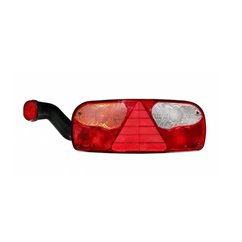 Lampa spate 344x140 cu lampa gabarit, 8 functii, cu triunghi, ceata, mers inapoi si iluminare numar, 24V, mufa ASS2 7pin, stanga