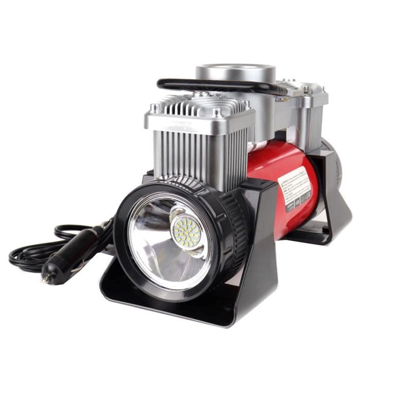 Compresor aer 12V, 10bar, 60l/min, cu lanterna si geanta, Amio 02640