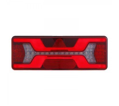Lampa stop 380x135, 12/24V, 140 LED-uri, 6 functii cu triunghi, dreapta, L1956 TruckLed