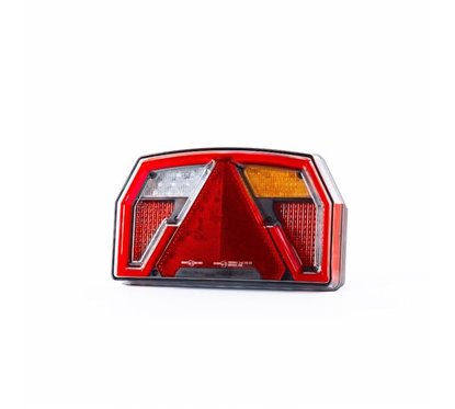 Lampa spate 240x140, LED, 6 functii, cu triunghi, ceata si mers inapoi, cu mufa, dreapta, FT-372 P NT LED BAJONET 6PIN