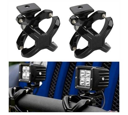 Set 2 suporti proiectoare, prindere in X pe rollbar sau bullbar, reglabil 50-76mm, S.P.015 247 Lighting