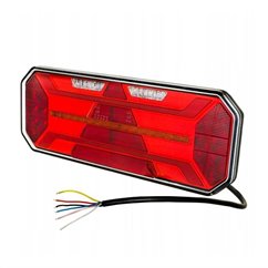 Lampa spate 350x131, LED, 5 functii, cu triunghi, semnalizare dinamica, ceata si mers inapoi, pozitie NEON, cu cablu, 12-24V, dr