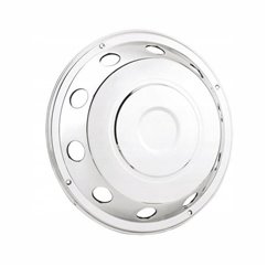 Capac roata 19,5", fata, din otel inoxidabil, bombat pentru autobuz, tir, Scania, Volvo, sistem montare cu suruburi antifurt, 59