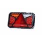 Lampa spate 240x140, LED, 7 functii, cu triunghi, ceata, mers inapoi si iluminare numar, cu mufa, CANBUS stanga, FT-370 L TB LED