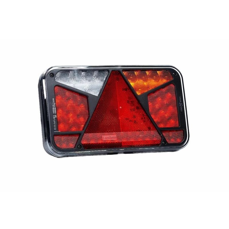 Lampa spate 240x140, LED, 7 functii, cu triunghi, ceata, mers inapoi si iluminare numar, cu mufa, CANBUS, dreapta, FT-370 P TB L