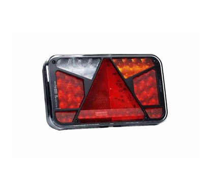 Lampa spate 240x140, LED, 7 functii, cu triunghi, ceata, mers inapoi si iluminare numar, cu mufa, CANBUS, dreapta, FT-370 P TB L