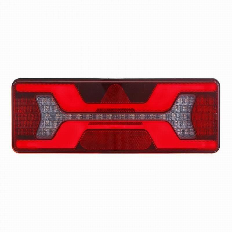 Lampa stop 380x135, 12/24V, 140 LED-uri, 6 functii cu triunghi, stanga, L1955 Truckled Lampa stop 380x135, 12/24V, 140 LED-uri, 6 functii cu triunghi, stanga, L1955 Truckled