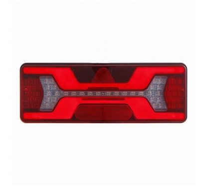 Lampa stop 380x135, 12/24V, 140 LED-uri, 6 functii cu triunghi, stanga, L1955 Truckled