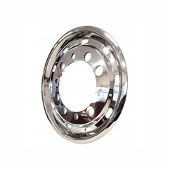 Capac roata 22.5"x11.75" ET130, fata, din otel inoxidabil, plat pentru autobuz, tir, 10 gauri, 52SF3 A2A