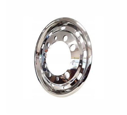 Capac roata 22.5"x11.75" ET130, fata, din otel inoxidabil, plat pentru autobuz, tir, 10 gauri, 52SF3 A2A