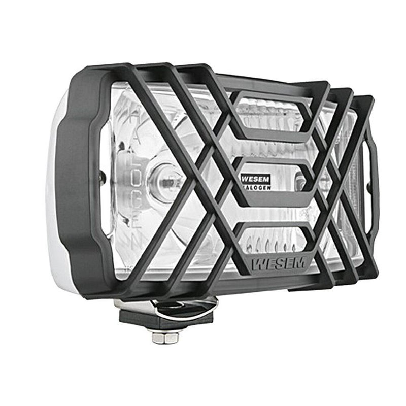 Proiector 220x123 faza lunga, cu pozitie, carcasa cromata, cu grilaj 5HP.26586 Wesem, tir, camion, 4X4, Offroad