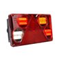 Lampa spate 232x142, 6 functii, cu triunghi, cu ceata si mers inapoi, LED, dreapta, W70DP 392 Was