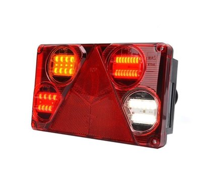 Lampa spate 232x142, 6 functii, cu triunghi, cu ceata si mers inapoi, LED, stanga, W70DL 391 Was