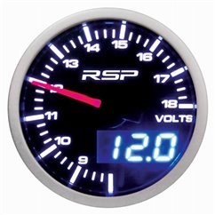 Ceas voltmetru digital, LED, fi52mm, 12V, multicolor, cu suport, RSP GLED484 Racesport