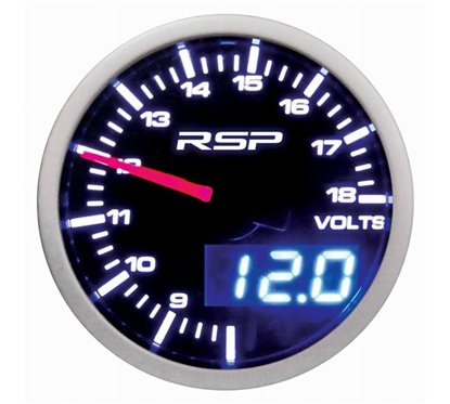 Ceas voltmetru digital, LED, fi52mm, 12V, multicolor, cu suport, RSP GLED484 Racesport