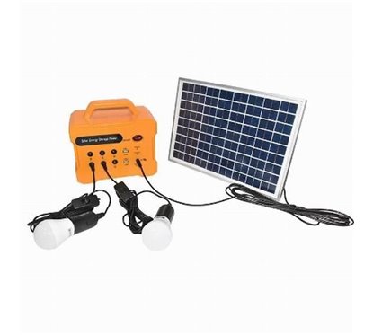 Panou solar 10W Diplomat, baterie 12V 7Ah, radio, 2 becuri 12V, 6 prize 12V, 2USB, BK87440