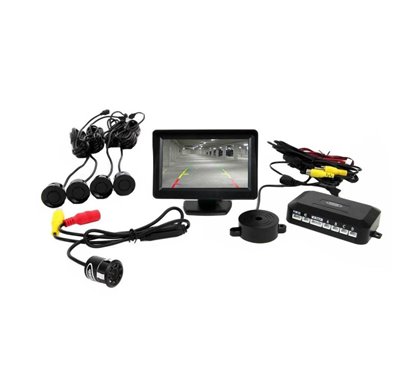 Camera marsarier cu senzori si monitor, kit asistenta parcare, camera HD315, 4 senzori, ecran TFT01 4.3", avertizor, 01555 Amio 