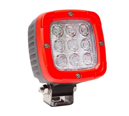 Proiector lucru 100x100, LED, aluminiu, 4100lm, 38W, Spot, rama rosie, FT-361 Fristom