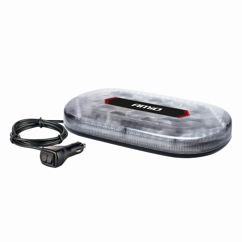 Girofar rampa transversal 32x18cm, magnet, 48 LED-uri, 12-24V, 26W, cu mufa pentru bricheta, 03336 Amio Girofar rampa transversal 32x18cm, magnet, 48 LED-uri, 12-24V, 26W, cu mufa pentru bricheta, 03336 Amio
