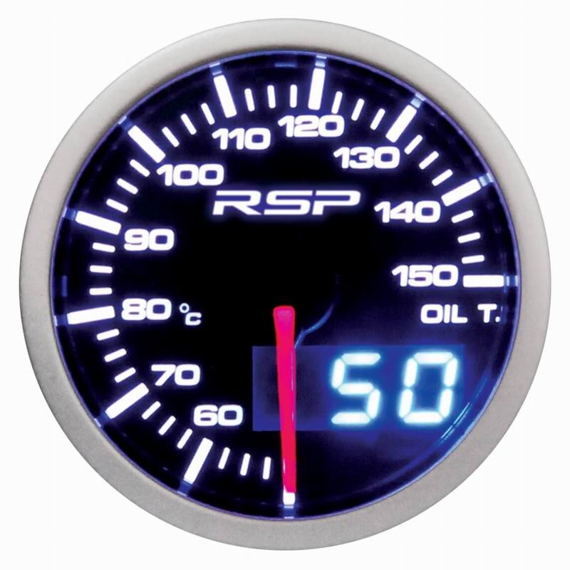 Ceas indicator temperatura ulei, digital, LED, fi52mm, 12V, multicolor, cu senzor si suport, RSP GLED528 RaceSport Ceas indicator temperatura ulei, digital, LED, fi52mm, 12V, multicolor, cu senzor si suport, RSP GLED528 RaceSport