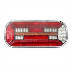 Lampa spate 302x130, LED, 7 functii, cu triunghi, ceata, mers inapoi si iluminare numar, stanga, FT-610 L T Led DI Fristom