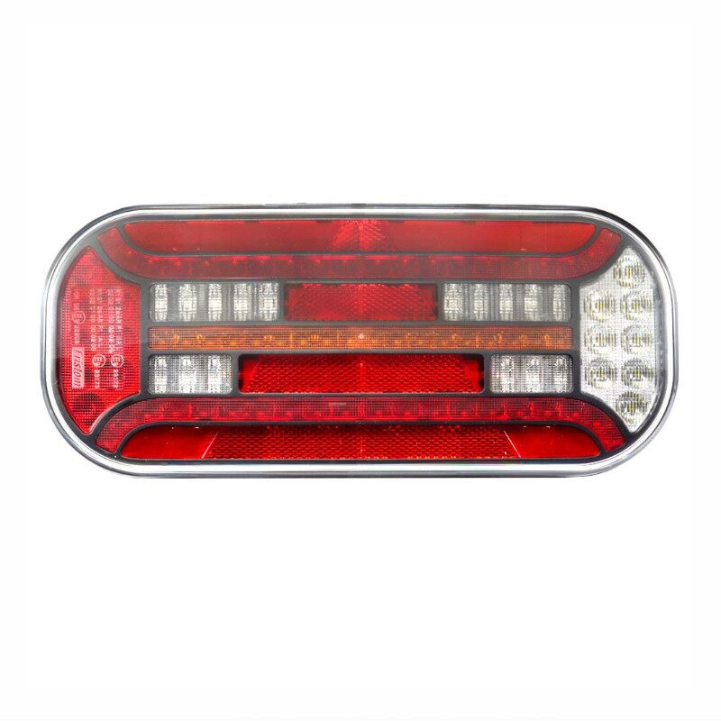 Lampa spate 302x130, LED, 7 functii, cu triunghi, ceata, mers inapoi si iluminare numar, stanga, FT-610 L T Led DI Fristom