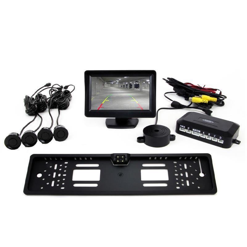 Camera marsarier cu senzori si monitor, kit asistenta parcare 01552 Amio