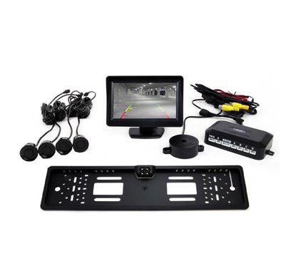 Camera marsarier cu senzori si monitor, kit asistenta parcare 01552 Amio