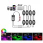 Set 8 lumini ambientale, LED, sub masina, 12V, multimod si multicolor, 3 moduri de a controla luminile, Smart Led Rock Light, HH