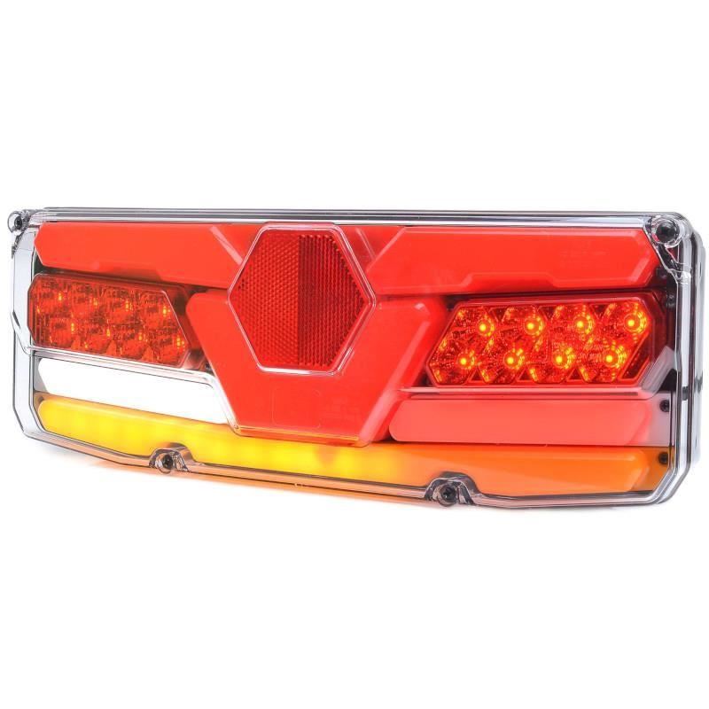 Lampa stop 350x131, 6 functii, LED, cu ceata, mers inapoi si semnalizare dinamica, dreapta, W170 DDP 1199DD Was Lampa stop 350x131, 6 functii, LED, cu ceata, mers inapoi si semnalizare dinamica, dreapta, W170 DDP 1199DD Was