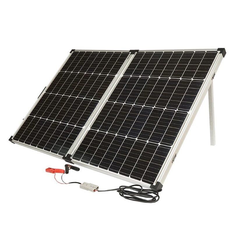 Panou solar 145W, portabil, fotovoltaic monocristalin, tip valiza, cu regulator tensiune 12/24V, 20Ah, 2 USB-uri, BK87479 Breckn