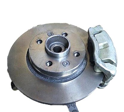 Fuzeta dreapta completa Dacia Logan, Sandero ( disc + rulment + etrier + placute frana ) OEM 