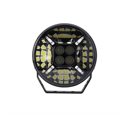 Proiector rotund fi180, LED-uri LG, faza lunga, cu pozitie alba si galbena, 9-36V, 60W, 6000Lm, 5700K, conector DT cu 4PIN, TT.1